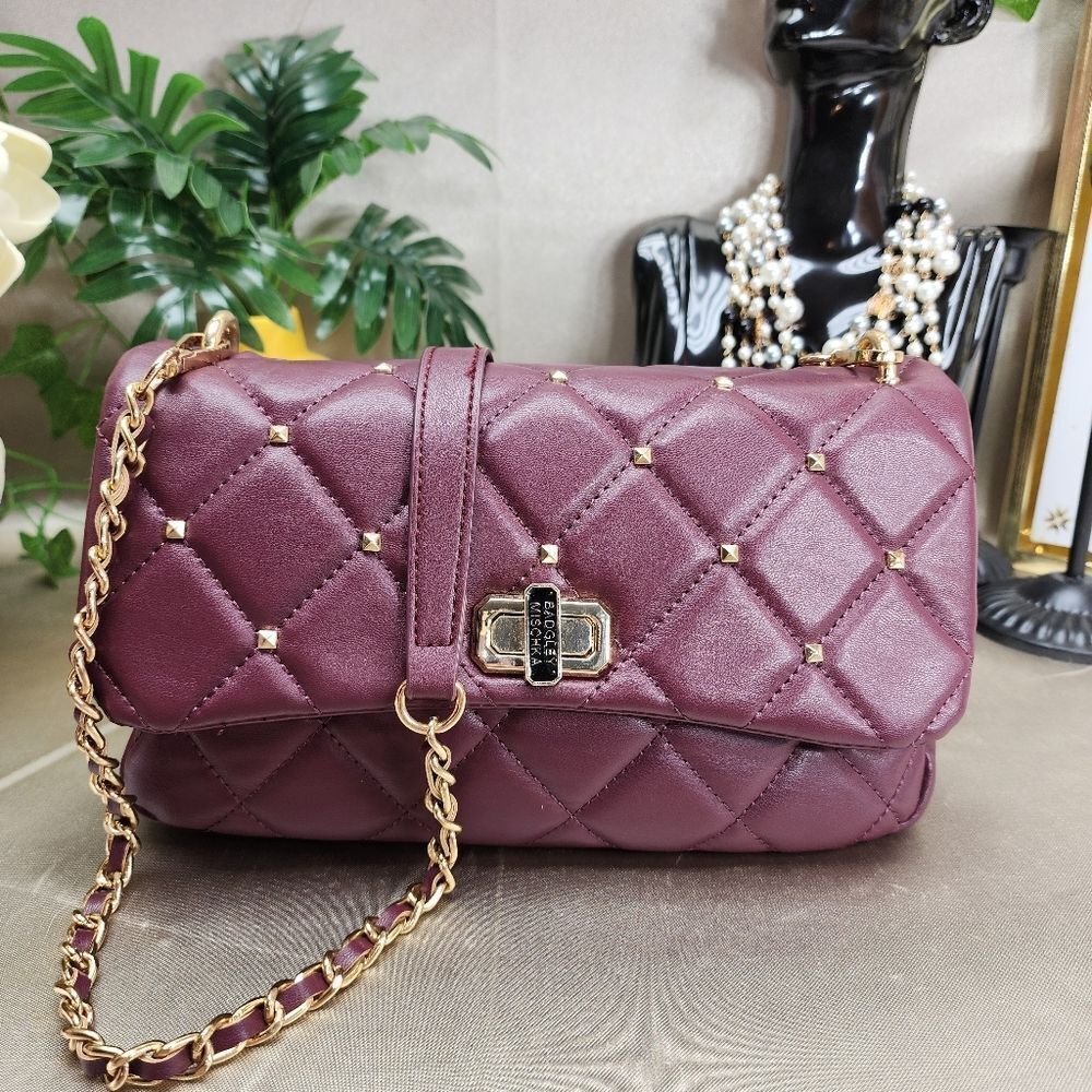 Badgley Mischka Medium Studded Quilted Shoulder Bag - Picture 3 of 13